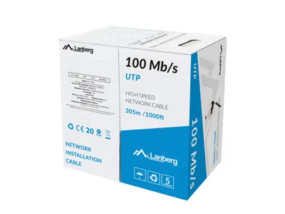 LANBERG LAN-Ethernet-Netzwerkkabel 305m UTP CCA Kabel sw