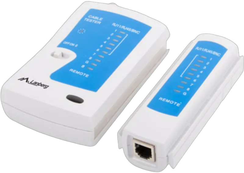 Lanberg NT-0401 comprobador de cables de red Comprobador de cables UTP/STP Azul, Blanco