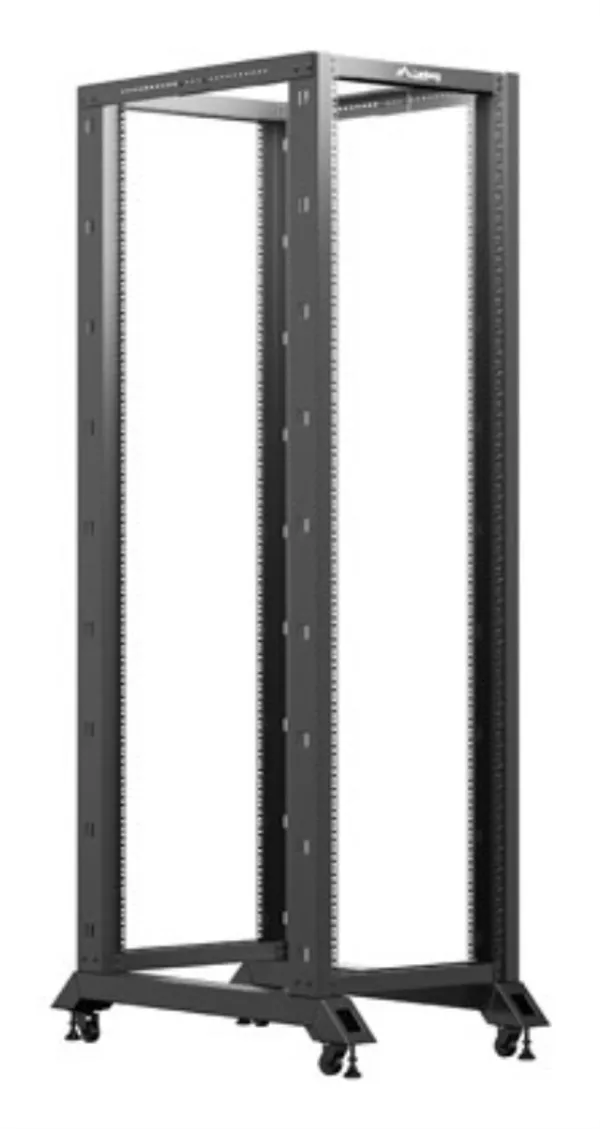 LANBERG 19" 42U 600x1000 freistehendes, offenes Rack schwarz