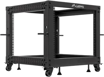 LANBERG 19"  9U 600x600-1100 verstellbares, offenes Rack sw