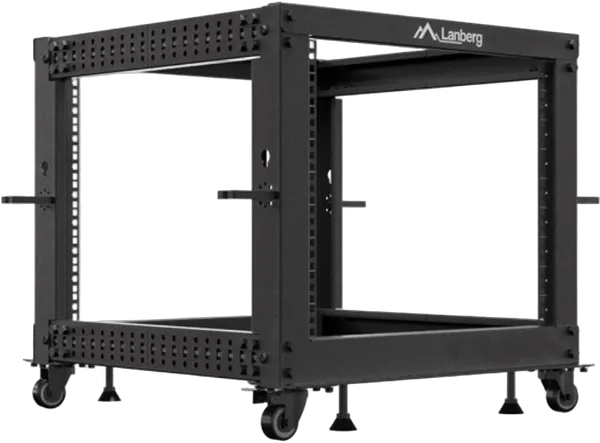 LANBERG 19"  9U 600x600-1100 verstellbares, offenes Rack sw