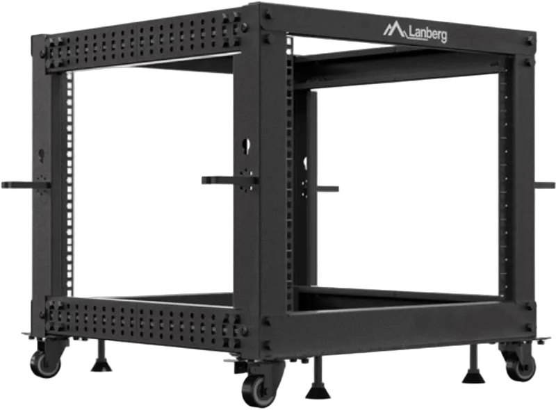LANBERG 19"  9U 600x600-1100 verstellbares, offenes Rack sw