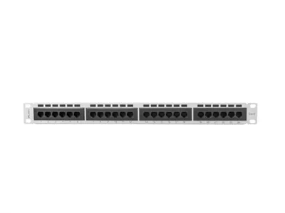 LANBERG 19" Patchpanel 1U 24-Port CAT.6 UTP grau