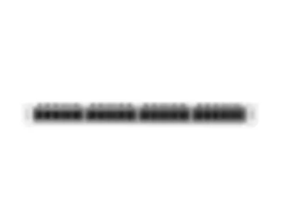 Patchpanel LANBERG 19" 1U 24 porte CAT.6 UTP grigio con due file da 12 porte RJ45 frontali in rack.