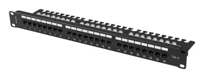 Lanberg PPU6-1124-B panel de parcheo 1U