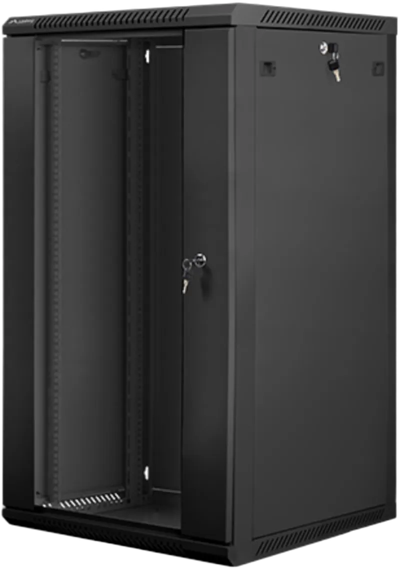 LANBERG 19" 22U 600x600 Wandgehäuse Glastür V2 (FlatPack) sw (Speditionsversand)