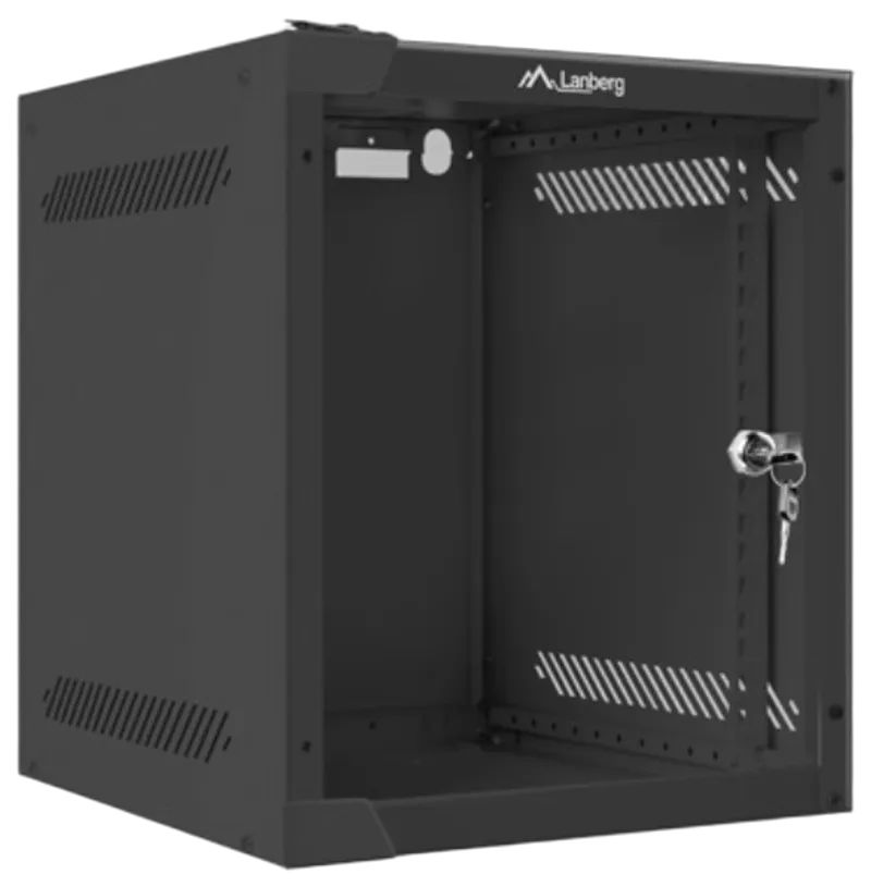 LANBERG 10" 6U 280x310 Wandgehäuse Glastür (FlatPack) sw