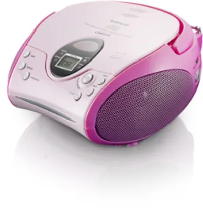 LENCO SCD-24 Stereo UKW-Radio mit CD-Player, rosa/pink