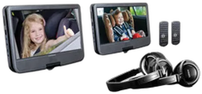 LENCO DVP-1046 Tragbares 10" DVD-Player Set mit Doppellaufwerk