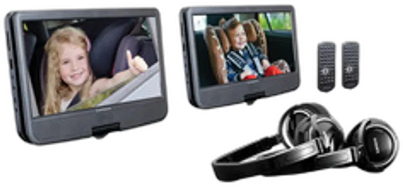 LENCO DVP-1046 Tragbares 10" DVD-Player Set mit Doppellaufwerk