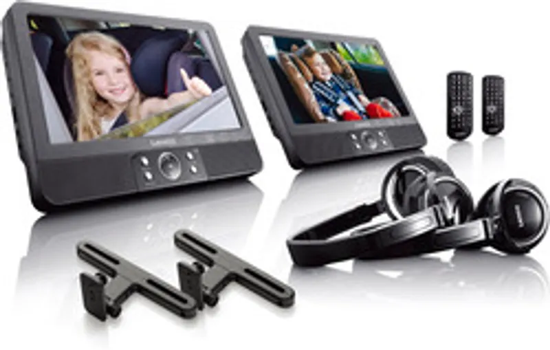 LENCO DVP-939 9" DVD-Player Set m. Doppellaufwerk/ Kopfhörer