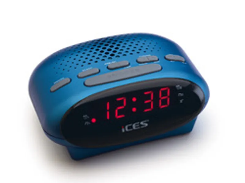 LENCO ICR-210 FM-Uhrenradio & Radiowecker, blau