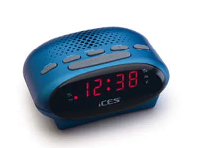 LENCO ICR-210 FM-Uhrenradio & Radiowecker, blau