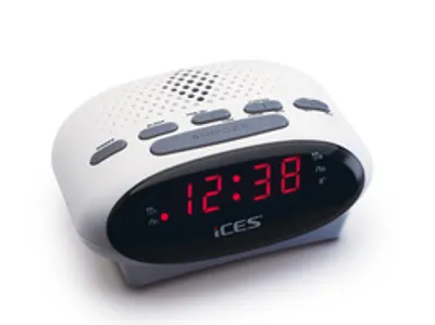 LENCO ICR-210 FM-Uhrenradio & Radiowecker, weiß