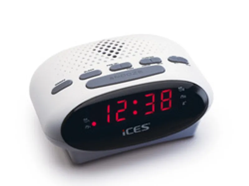LENCO ICR-210 FM-Uhrenradio & Radiowecker, weiß
