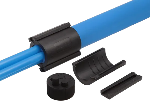 Teilbare Rohrabdichtung für versch. Rohrdurchmesser, für 40mm Rohre