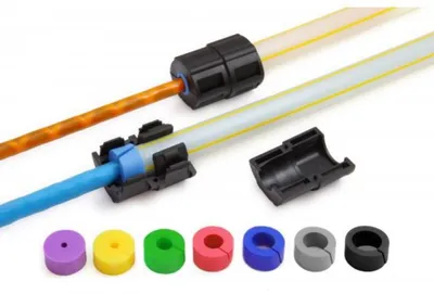 Geteilte Einzelzugabdichtung für versch. Kabeldurchmesser, für 14mm Rohre