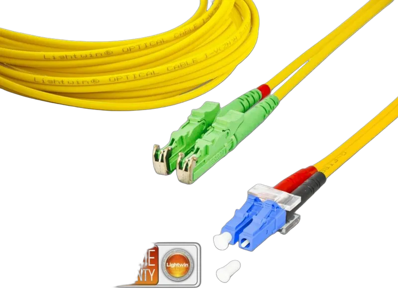 High Quality Duplex LWL Patchkabel, SM, E2000/APC - LC