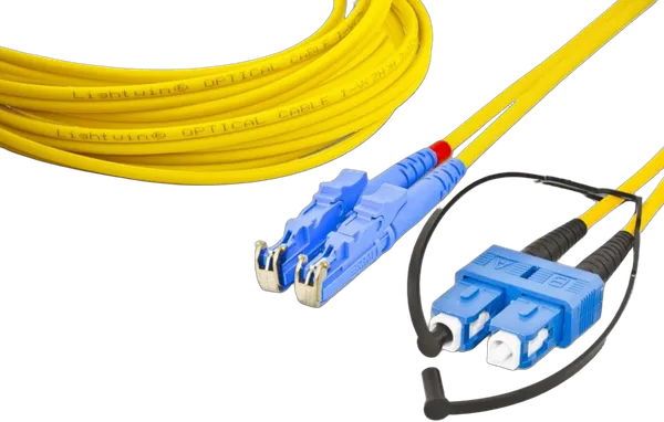 High Quality Duplex LWL Patchkabel, SM, E2000 - SC