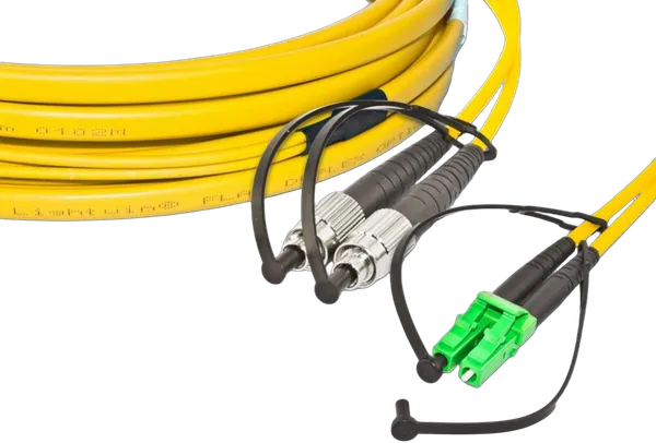 High Quality Flat-Duplex LWL Patchkabel, SM, FC - LC/APC
