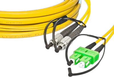 High Quality Flat-Duplex LWL Patchkabel, SM, FC - SC/APC