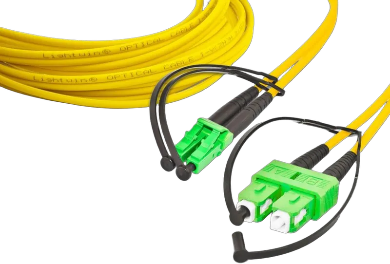 High Quality Duplex LWL Patchkabel, SM, LC/APC - SC/APC