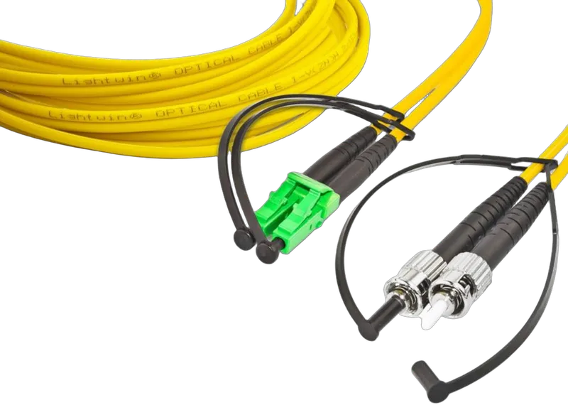 High Quality Duplex LWL Patchkabel, SM, LC/APC - ST