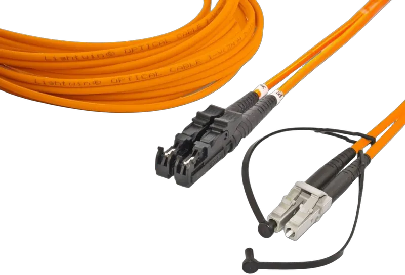 High Quality Duplex LWL Patchkabel, MM OM2, E2000 - LC