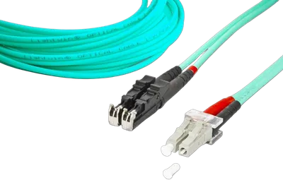 High Quality Duplex LWL Patchkabel, MM OM3, E2000 - LC