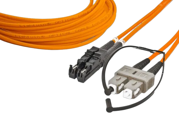 High Quality Duplex LWL Patchkabel, MM OM2, E2000 - SC