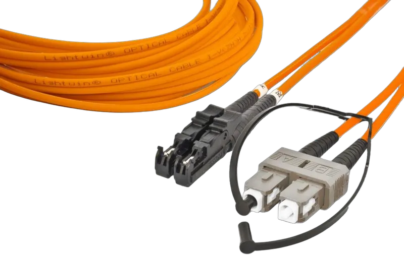 High Quality Duplex LWL Patchkabel, MM OM2, E2000 - SC