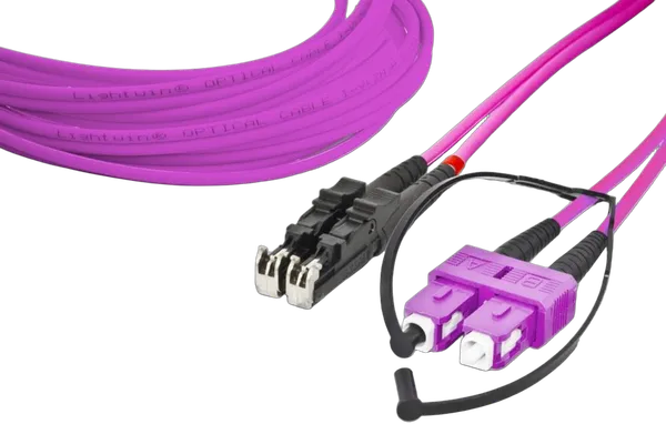 High Quality Duplex LWL Patchkabel, MM OM4, E2000 - SC