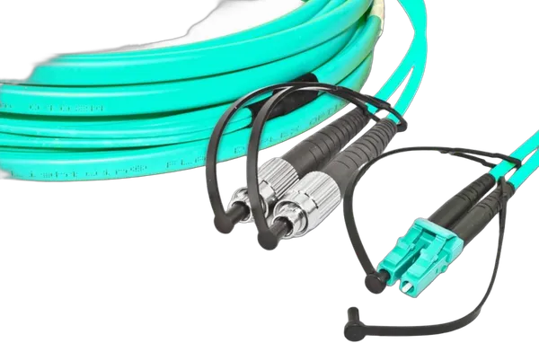 High Quality Flat-Duplex LWL Patchkabel, MM OM3, FC - LC
