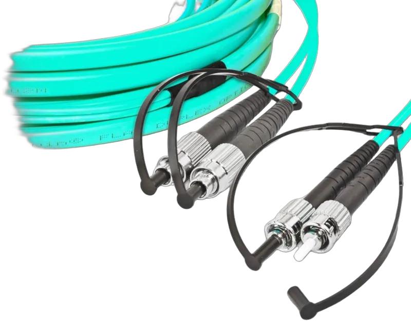 High Quality Flat-Duplex LWL Patchkabel, MM OM3, FC - ST