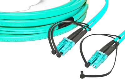 High Quality Flat-Duplex LWL Patchkabel, MM OM3, LC - LC