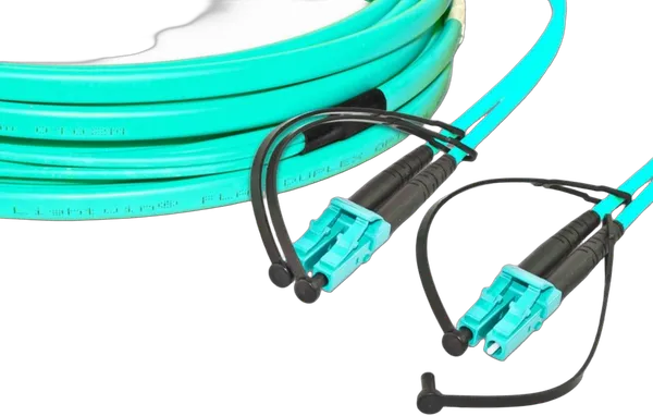 High Quality Flat-Duplex LWL Patchkabel, MM OM3, LC - LC