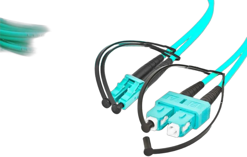 High Quality Duplex LWL Patchkabel, MM OM3, LC - SC