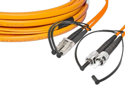 High Quality Flat-Duplex LWL Patchkabel, MM OM2, LC - ST