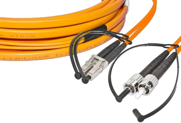 High Quality Flat-Duplex LWL Patchkabel, MM OM2, LC - ST