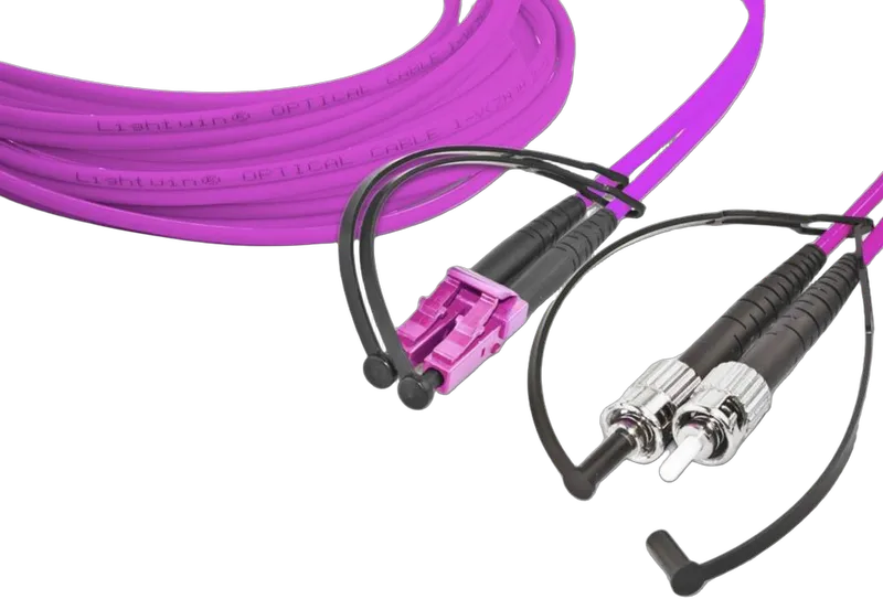 High Quality Duplex LWL Patchkabel, MM OM4, LC - ST