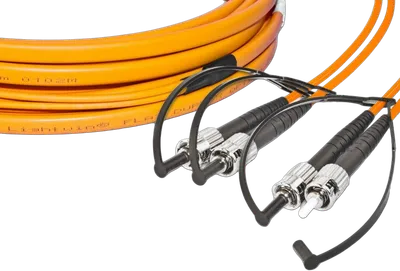 High Quality Flat-Duplex LWL Patchkabel, MM OM2, ST - ST