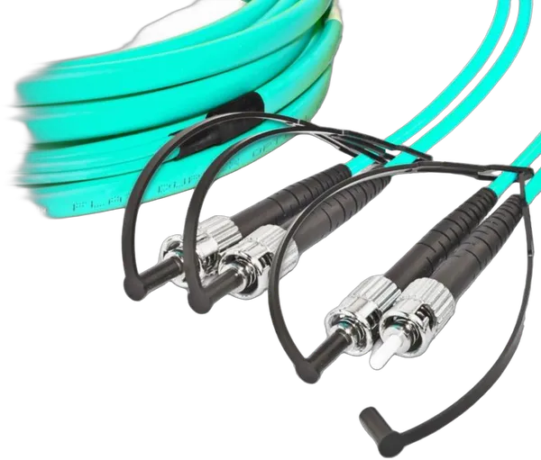 High Quality Flat-Duplex LWL Patchkabel, MM OM3, ST - ST