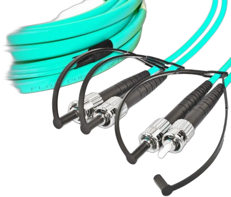 High Quality Flat-Duplex LWL Patchkabel, MM OM3, ST - ST