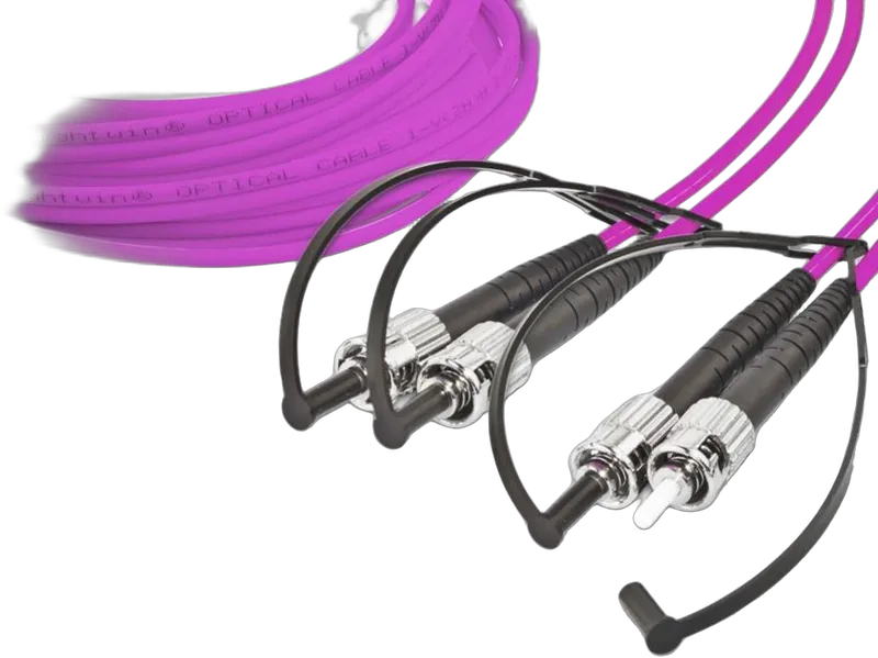 High Quality Duplex LWL Patchkabel, MM OM4, ST - ST
