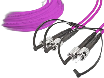 High Quality Duplex LWL Patchkabel, MM OM4, ST - ST