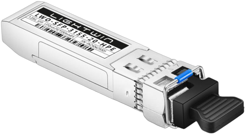 1.25 Gbit SFP BIDI, 1310nmTX/1550nmRX,20km,DDM, LC-Simplex, Singlemode, HP Aruba