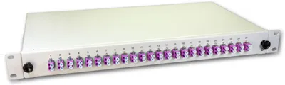 LWL Spleissbox, 48 Fasern, 24x DLC Multimode, 50/125µm OM4 Pigtail