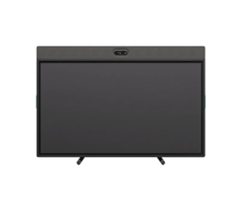 Logitech Rally Board 65, graphitfarbenes All-in-One-Display mit dunklem Bildschirm und zentrierter Kamera auf dem oberen