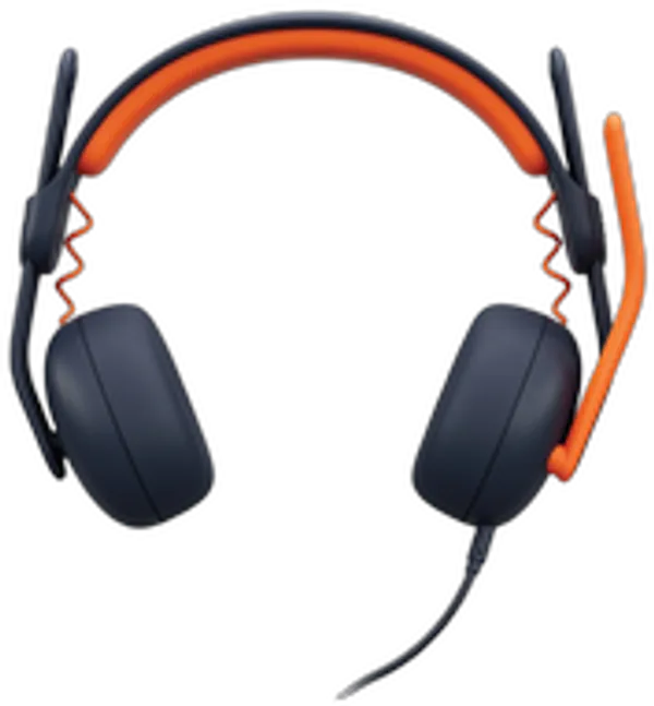 Logitech 981-001367 Zone Learn Wired Headset for Education Blue Orange