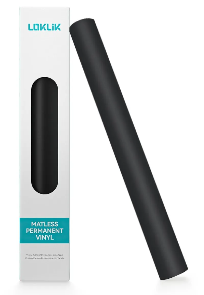 LOKLiK Matless Permanent Adhesive Vinyl - Mattschwarz - 33 x 305 cm